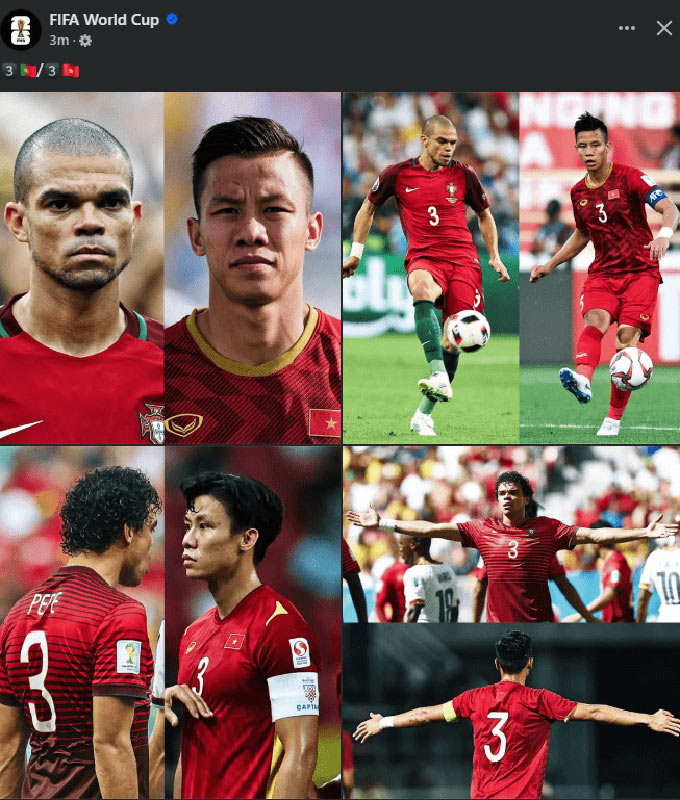 FIFA bất ngờ so sánh Quế Ngọc Hải và huyền thoại của Bồ Đào Nha, Pepe