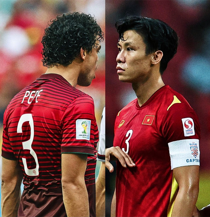 Quế Ngọc Hải được cho có nhiều nét tương đồng với bạn thân của Ronaldo - Pepe